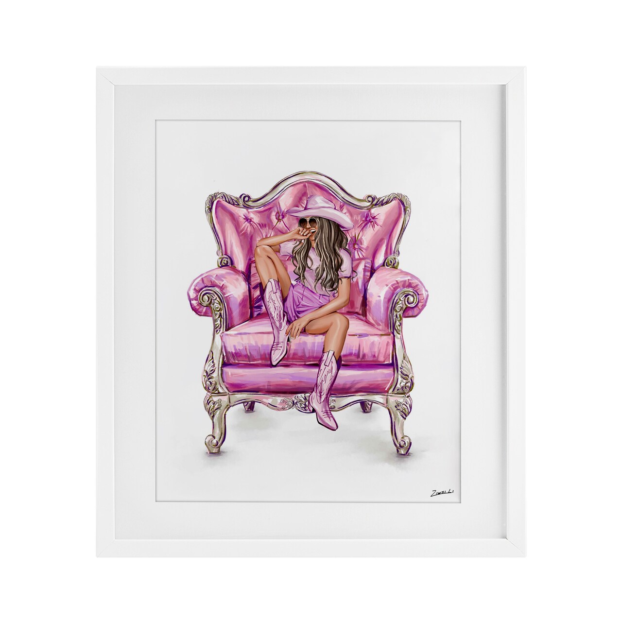 Stupell Industries Glam And Comfortable Chair Framed Print Under Glass, design by Ziwei Li